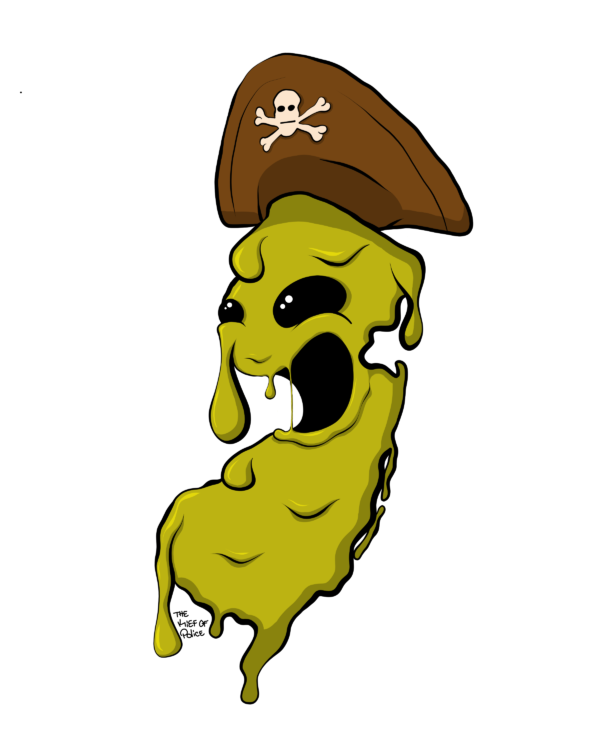 New Jersey Dab Monster Die Cut Sticker